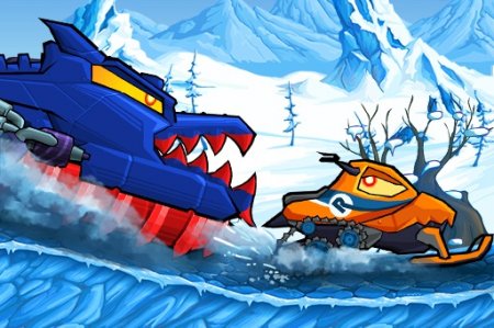 Игра Машина ест машину: Зимние приключения Игра Машина ест машину: Зимние приключения