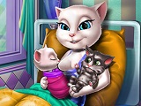 Игра Кошка Анжела: Рождение Близнецов Игра Кошка Анжела: Рождение Близнецов