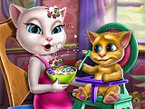 Игра Кошка Анжела Кормит Малыша Игра Кошка Анжела Кормит Малыша