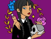 Игра Уэнсдей: Семейка Аддамс Раскраски Игра Уэнсдей: Семейка Аддамс Раскраски