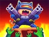 Игра Кот-Пулеметчик: Суперстрельба по Зомби Игра Кот-Пулеметчик: Суперстрельба по Зомби